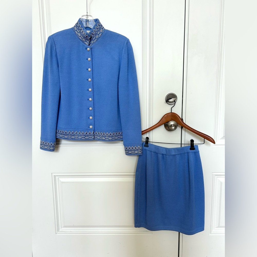 St. John Evening Elegant Blue Women's Suit